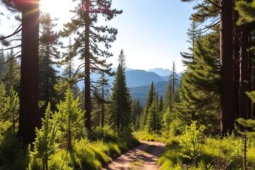 Family-friendly mountain biking trails with easy climbs